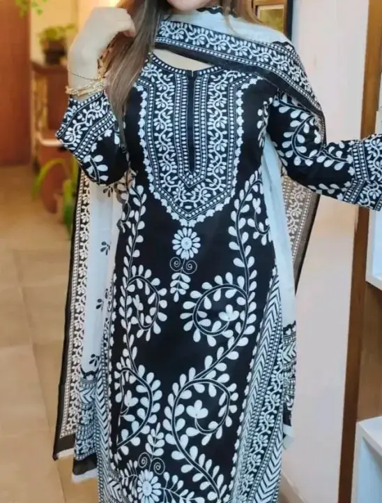 Afsan Print Cotton Unstitched Three Piece for Women – Premium Collection