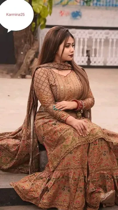 Eid Special China Linen Sarara Set – Screen Print & Glass Work