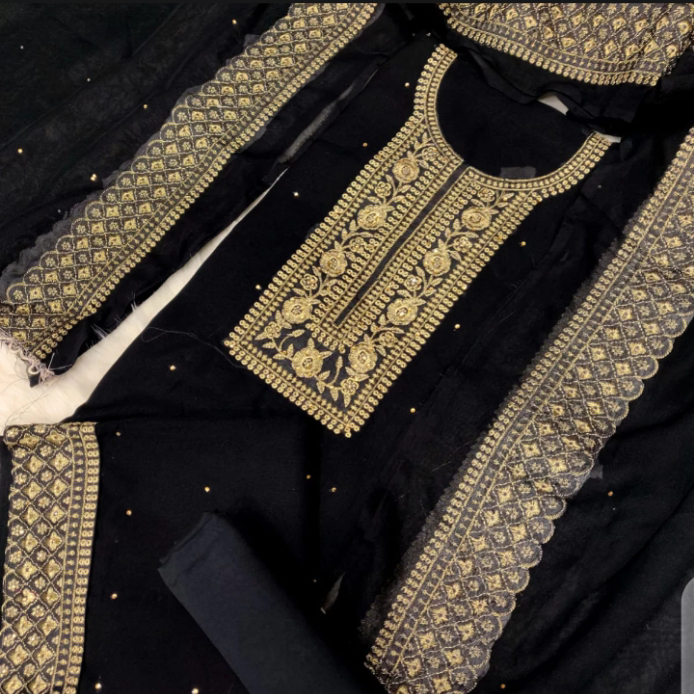 Exclusive Embroidered 3-Piece Salwar Kameez Set for Women