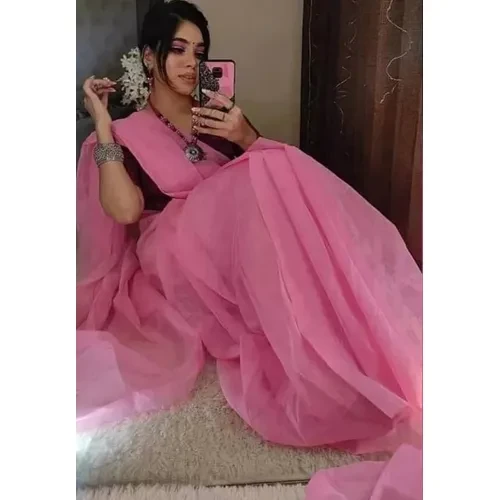 Tangail Half Silk Muslin Than Saree – Stylish & Traditional Wear