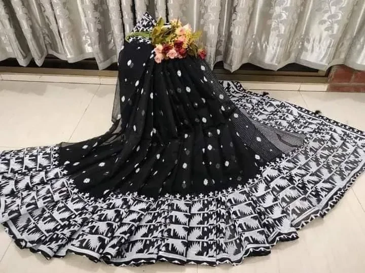 Stylish Skin Print Half Silk Saree for Women